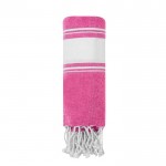 Pareo toalla de algodón con detalles a ambos extremos 180g/m2 color rosa primera vista