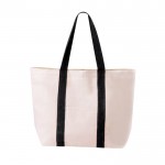 Bolsa de algodón con bolsillo y cierre magnético 280 g/m2 Eco Beach color negro primera vista