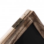 Pizarra caballete con borde de madera a doble cara y plegable color madera tercera vista