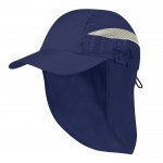 Gorra de microfibra bicolor con cierre elástico y cubre cuello color azul marino primera vista
