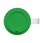 Vaso de café impresión 360º con asa color verde segunda vista