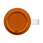 Vaso de café impresión 360º con asa color naranja segunda vista