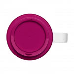 Vaso de café impresión 360º con asa color rosa segunda vista