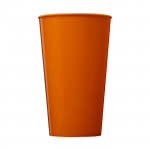 Vasos personalizados con logo color naranja vista delantera