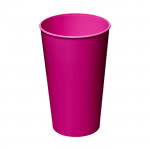 Vasos personalizados con logo color rosa