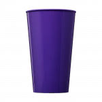 Vasos personalizados con logo color violeta vista delantera
