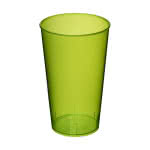 Vasos personalizados con logo color verde transparente