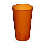 Vasos personalizados con logo color naranja transparente