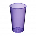 Vasos personalizados con logo color violeta transparente