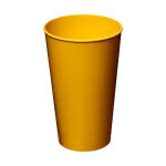 Vasos personalizados con logo color amarillo
