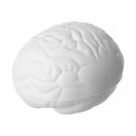 Pelota antiestrés con forma de cerebro color blanco