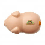 Original cerdito antiestrés para imprimir color rosa con logo