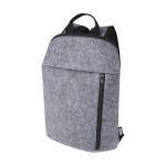 Mochila isotérmica de fieltro reciclado con bolsillo delantero color gris