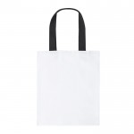 Bolsa de canvas blanca con asas medianas a colores 230g/m2 color negro primera vista