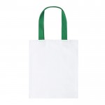 Bolsa de canvas blanca con asas medianas a colores 230g/m2 color verde primera vista