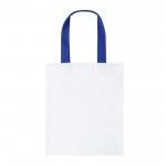 Bolsa de canvas blanca con asas medianas a colores 230g/m2 color azul primera vista