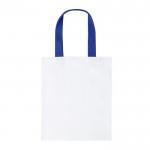 Bolsa de canvas blanca con asas medianas a colores 230g/m2 color azul primera vista