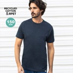 Camiseta de algodón reciclado y RPET en colores básicos 150 g/m2 color negro