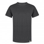 Camiseta de algodón reciclado y RPET en colores básicos 150 g/m2 color negro primera vista