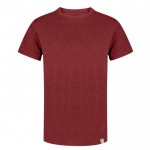 Camiseta de algodón reciclado y RPET en colores básicos 150 g/m2 color rojo primera vista