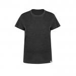 Camiseta de algodón reciclado y RPET para mujer 150 g/m2 color negro primera vista