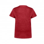 Camiseta de algodón reciclado y RPET para mujer 150 g/m2 color rojo cuarta vista