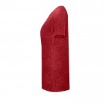 Camiseta de algodón reciclado y RPET para mujer 150 g/m2 color rojo quinta vista