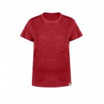 Camiseta de algodón reciclado y RPET para mujer 150 g/m2 color rojo primera vista