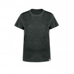 Camiseta de algodón reciclado y RPET para mujer 150 g/m2 color gris primera vista