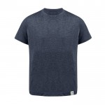 Camiseta de algodón reciclado y RPET para niños 150 g/m2 color azul marino primera vista