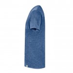 Camiseta de algodón reciclado y RPET para niños 150 g/m2 color azul cuarta vista