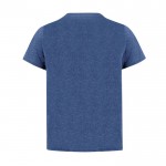 Camiseta de algodón reciclado y RPET para niños 150 g/m2 color azul quinta vista