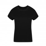 Camiseta para mujer de 100% algodón peinado Ring Spun 160 g/m2 color negro primera vista