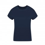 Camiseta para mujer de 100% algodón peinado Ring Spun 160 g/m2 color azul marino primera vista