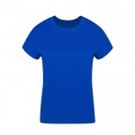 Camiseta para mujer de 100% algodón peinado Ring Spun 160 g/m2 color azul primera vista