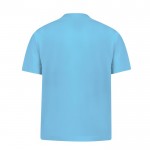 Camiseta para niños de 100% algodón peinado Ring Spun 160 g/m2 color azul claro cuarta vista