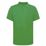 Polo unisex de 100% algodón peinado Ring Spun con 2 botones 220 g/m2 color verde primera vista