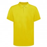 Polo unisex de 100% algodón peinado Ring Spun con 2 botones 220 g/m2 color amarillo primera vista