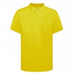 Polo unisex de 100% algodón peinado Ring Spun con 2 botones 220 g/m2 color amarillo primera vista