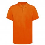 Polo unisex de 100% algodón peinado Ring Spun con 2 botones 220 g/m2 color naranja primera vista