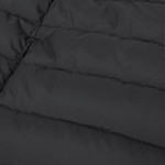Chaleco de 100% RPET resistente al agua con capucha ajustable color negro cuarta vista
