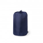 Chaqueta de 100% RPET resistente al agua con capucha ajustable color azul marino quinta vista