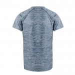 Camiseta técnica de RPET transpirable con diseño de efecto lavado color azul marino cuarta vista