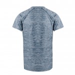 Camiseta técnica de RPET transpirable con diseño de efecto lavado color azul marino cuarta vista