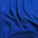 Camiseta técnica unisex de 100% poliéster con diseño a rayas 135 g/m2 color azul tecera vista