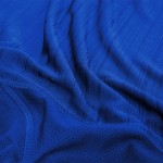 Camiseta técnica unisex de 100% poliéster con diseño a rayas 135 g/m2 color azul tecera vista