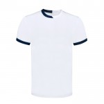 Camiseta técnica transpirable de poliéster con diseño bicolor 135 g/m2 color blanco primera vista