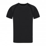 Camiseta técnica de 100% poliéster transpirable 135 g/m2 color negro primera vista
