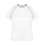 Camiseta técnica para mujer de 100% poliéster transpirable 135 g/m2 color blanco primera vista