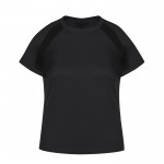 Camiseta técnica para mujer de 100% poliéster transpirable 135 g/m2 color negro primera vista